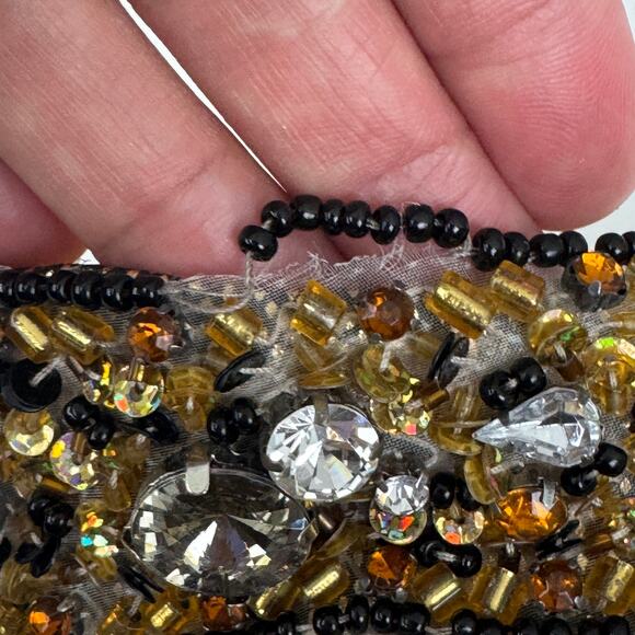 Mac Duggal Couture Metallic Gold Lame Abstract Animal Print Evening Gown Size 2 - Picture 12 of 12